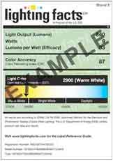 Color Lighting Facts Label